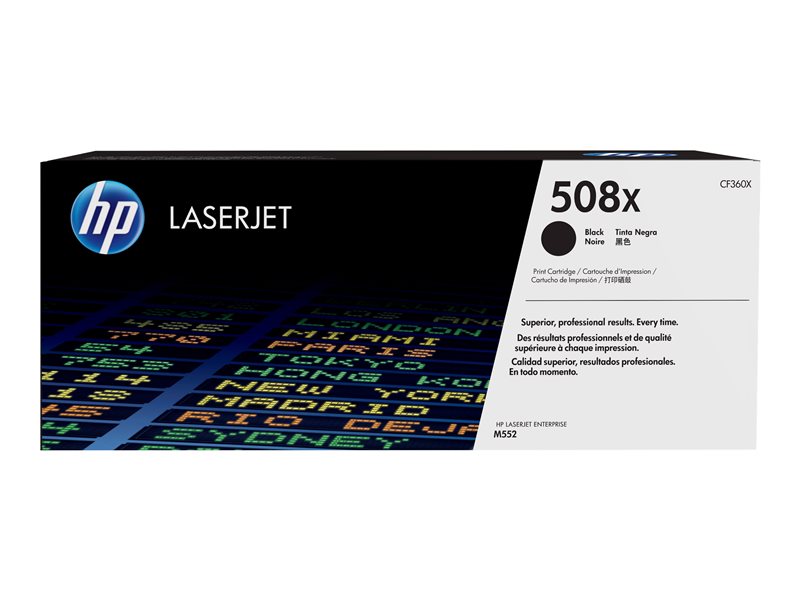 HP 508X - Lång livslängd - svart - original - LaserJet - tonerkassett (CF360X) - för LaserJet Enterprise MFP M577